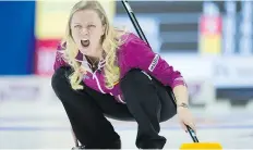  ??  ?? Calgary’s Chelsea Carey is unbeaten at the Canadian Olympic curling trials after a wild 9-8 victory over Julie Tippin on Thursday afternoon.