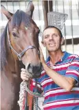  ??  ?? IN COURT: Trainer and owner Alwyn Bailey with horse Ranked