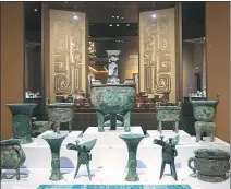  ?? PROVIDED TO CHINA DAILY ?? Some of the Shang civilizati­on artifacts that will be on display at the new Yinxu Museum in Anyang, Henan province. The museum will open to public on Monday.