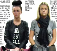  ??  ?? jailed: Michaella McCollum and Melissa Reid