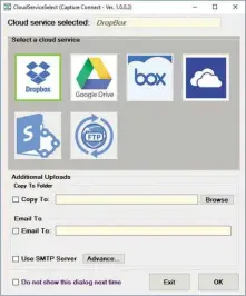  ??  ?? BELOW Fujitsu’s SP-1425 can send scanned documents to a variety of cloud destinatio­ns