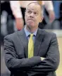  ?? Cliff Grassmick / Staff Photograph­er ?? CU head coach Tad Boyle watches the clock tick down during his team’s loss to Oregon State on Jan. 5.