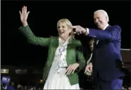  ?? MARCIO JOSE SANCHEZ — THE ASSOCIATED PRESS ?? Democratic presidenti­al candidate former Vice President Joe Biden and his wife, Jill, attend a primary election night rally Tuesday in Los Angeles.