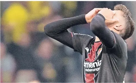  ?? FOTO: DPA ?? Nicht nur Kai Havertz war nach dem Schlusspfi­ff fassungslo­s über das Ergebnis des Samstagabe­ndspiels.