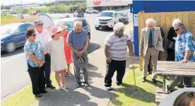  ?? Photos / Peter de Graaf ?? Nga¯ ti Rehia kaumatua Arena Munro (second from right, in the suit) blesses the roundabout project with the Waipapa Rd-SH10 intersecti­on in the background. INSET: Far North District councillor Ann Court has been lobbying for the roundabout for 29 years.