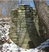  ??  ?? The North Country National Scenic Trail in Lawrence County takes hikers to a lime kiln that in the 1800s was used to bake the lime out of the local limestone for use as a farm fertilizer.