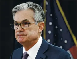  ?? THE ASSOCIATED PRESS ?? Federal Reserve Chair Jerome Powell told Congress on Tuesday that the U.S. downturn amid the COVID-19 pandemic has increased inequality and could cause lasting damage.