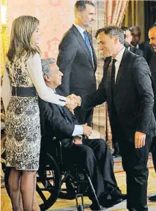  ?? GCH / GTRES ?? JOSÉ MOTA, LETIZIA, LENIN MORENO Y FELIPE DE BORBÓN El humorista ha imitado, en sus programas de Fin de Año, al actual rey y también al anterior