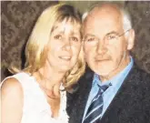  ??  ?? Torn apart: Sally Rodgers and Michael Gallagher. Since Michael’s senseless killing Sally has lost her faith