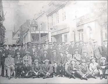  ?? (Pic: Rory Kehoe) ?? Outside the Falstaff Tap in 1926, which the West Gate Inn swallowed up