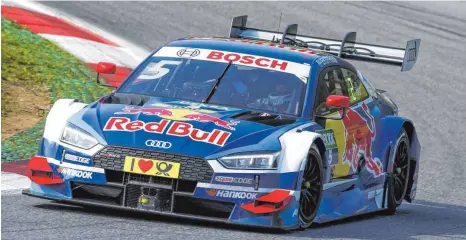  ?? FOTO: DPA ?? Im 17. Jahr DTM wieder auf Titelkurs: Mattias Ekström im Audi des Kemptener Teams Abt Sportsline.