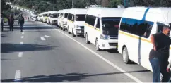  ?? Photo: Stefan Goosen ?? About 180 taxis formed part of the biggest march Knysna has ever seen on 9 June this year.