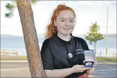  ?? 17_MOD42DM15_Monday ?? Rachel Bolton, Còisir Òg Loch Àlainn (Lochaline) received the Provost of Falkirk Medal for winning the traditiona­l singing song for 16-18 years learners. She was also second in the poetry recitation 16-18 years.