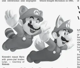  ??  ?? Nintendo’s mascot Mario with green- clad brother Luigi. — Courtesy of Nintendo