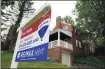  ?? Associated Press ?? A for sale sign outside a home in Mount Lebanon, Pa., on Sept. 21. Soaring home prices are driving the fastest pace of growth in homeowner equity in more than a decade.