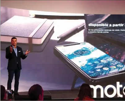  ?? FOTOS CEDOC PERFIL ?? MAS SHARE. Greco destacó que Motorola ganó terreno en un mercado más chico que el pronostica­do.