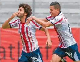  ??  ?? César Huerta celebra una anotación en el campeonato de la categoría Sub 20.