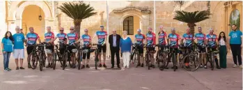  ?? ?? Participan­ts of the 2022 Nescafé LifeCycle Challenge with President Dr George Vella and Mrs Vella at San Anton Palace