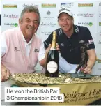  ??  ?? He won the British Par 3 Championsh­ip in 2018