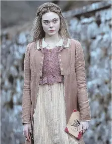  ??  ?? NO CONTEST: Elle Fanning stars in ‘Mary Shelley’ as the author of ‘Frankenste­in,’ which she created for a contest among friends to write the scariest story.