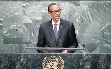  ??  ?? RIGHTS VIOLATIONS: Rwanda’s President Paul Kagame is holding on to power, says the writer.