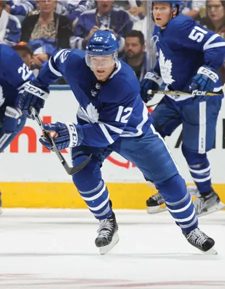  ?? CLAUS ANDERSEN/GETTY IMAGES ?? San Jose fans will see Patrick Marleau in an unfamiliar royal blue jersey Monday, not the teal he wore for 19 seasons with the Sharks.