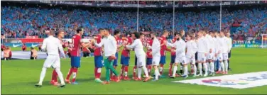  ??  ?? AMBIENTE. El Vicente Calderón acaparará toda la atención con la vuelta de semifinale­s de la Champions.