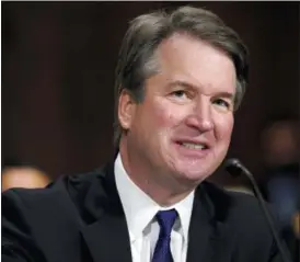  ?? ANDREW HARNIK — THE ASSOCIATED PRESS ?? Brett Kavanaugh testifies before the Senate Judiciary Committee on Capitol Hill in Washington