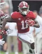  ?? MARVIN GENTRY/USA TODAY SPORTS ?? Wide receiver Henry Ruggs III notched a 4.25 40-yard run last summer at Alabama’s junior day.