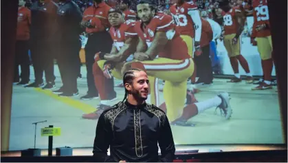  ?? PETER DEJONG THE ASSOCIATED PRESS ?? Nike has made Colin Kaepernick the face of its 30th-anniversar­y Just Do It campaign.