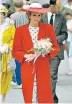  ??  ?? Diana wearing a Jan van Velden coat and dress in June 1985