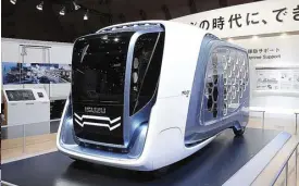  ??  ?? Isuzu applied the concept of insects’ ‘group intelligen­ce’ in creating its new-age FD-SI Design Concept, which is a delivery truck with a honeycomb-like body.