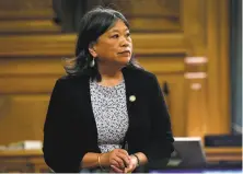  ?? Paul Chinn / The Chronicle 2019 ?? Supervisor Sandra Lee Fewer, along with Supervisor Gordon Mar, is working on legislatio­n to allow tent camps in parks and parking lots as a way to shelter the homeless during the crisis.