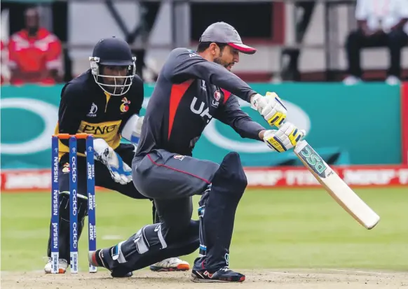  ?? ICC ?? UAE batting suffered a late collapse against Papua New Guinea but not before captain Rohan Mustafa helped build a good foundation with a knock of 95