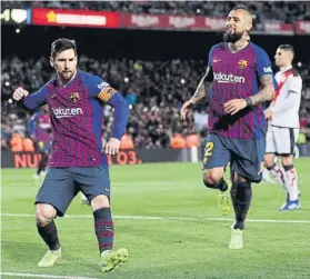  ?? FOTO: AP ?? Messi celebró con rabia el gol de penalti tras haber fallado uno ante el Valladolid