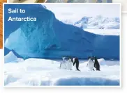  ??  ?? Sail to Antarctica