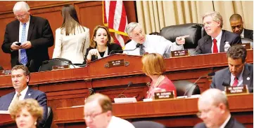  ??  ?? Chairman Rep. Fred Upton speaks during a marathon House Energy and Commerce Committee hearing on a potential replacemen­t for the Affordable Care Act on Capitol Hill in Washington. — Reuters photo