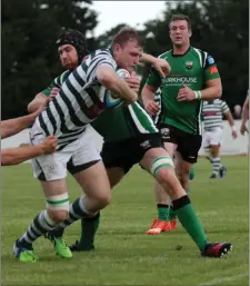  ??  ?? Dan Mannion goes over for a try.