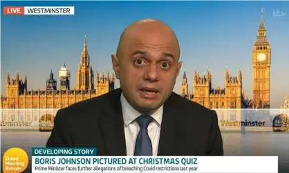  ?? Photograph: ITV/Rex/ Shuttersto­ck ?? Sajid Javid made little attempt to disguise the fact he was appearing under duress during the morning media round.