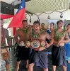  ??  ?? WBO world heavyweigh­t champion Joseph Parker took his belt to the Samoan villages in late 2016.