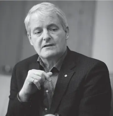  ?? JASON PRUPAS/OTTAWA CITIZEN ?? Liberal MP Marc Garneau, speaking with the Ottawa Citizen editorial board Wednesday, says that, as prime minister, he would advocate Canada launching its own Mars mission, sending a vehicle to the planet to do exploratio­n.