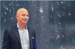  ?? ANDREJ SOKOLOW TNS FILE PHOTO ?? Amazon’s Jeff Bezos. Writes Shree Paradkar: “Is it generosity when rescuing billionair­es turn government­s into puppets beholden to their largesse?”