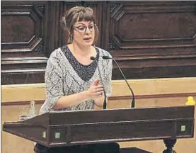  ?? BEGOÑA FUENTES / ACN ?? Mireia Vehí, diputada de la CUP, ayer en el Parlament