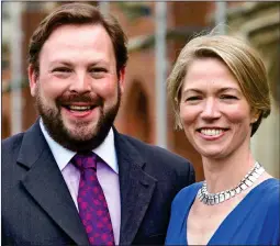  ??  ?? ‘FED UP’: Eastbourne College head Tom Lawson and his wife Jessica