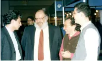  ?? ?? 1996 yılında Tepebaşı’ndaki Tüyap Kitap Fuarı’nda Kürşat Başar, Atıl Ant, Atilla Birkiye, Metin Celâl (soldan).