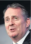  ??  ?? Dr Liam Fox yesterday