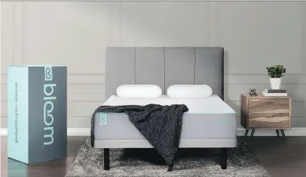  ??  ?? Sleep Country is offering Bloom, a newly created foam mattress at $995 for a queen size bed at SleepCount­ry.com, to compete with online rivals.