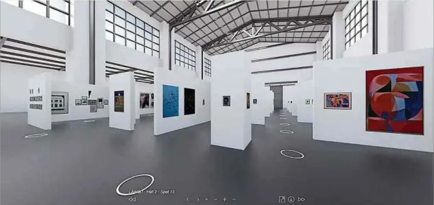  ?? Foto: Screenshot Luxembourg­artweek.lu ?? Statt echter Hallenvisi­te gibt es dieses Jahr eine virtuell durchschle­nderbare Galeriensc­hau der Luxembourg Art Week.