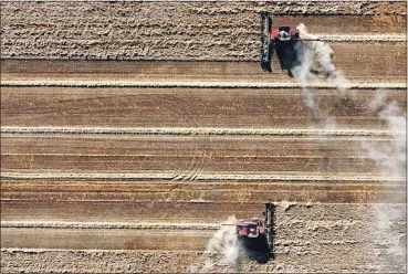  ?? ?? Harvest in Mulwala. Picture by Hayden-Hewson.