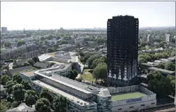  ??  ?? Grenfell Tower in West London after a fire engulfed the 24-storey building on Wednesday morning. Public fury over the London high-rise fire was mounting as exhausted London firefighte­rs continued their grim search yesterday for victims of the inferno...
